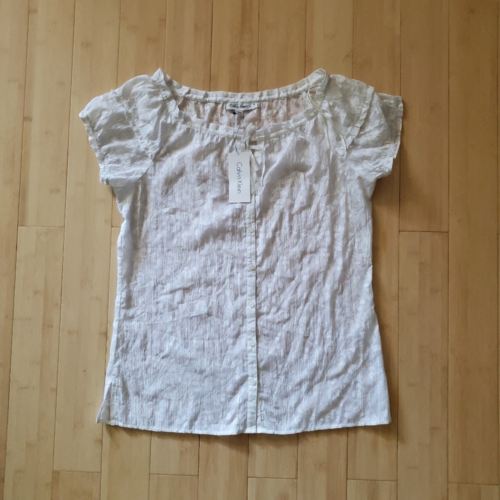 Calvin Klein Short Sleeve Button Down Shirt